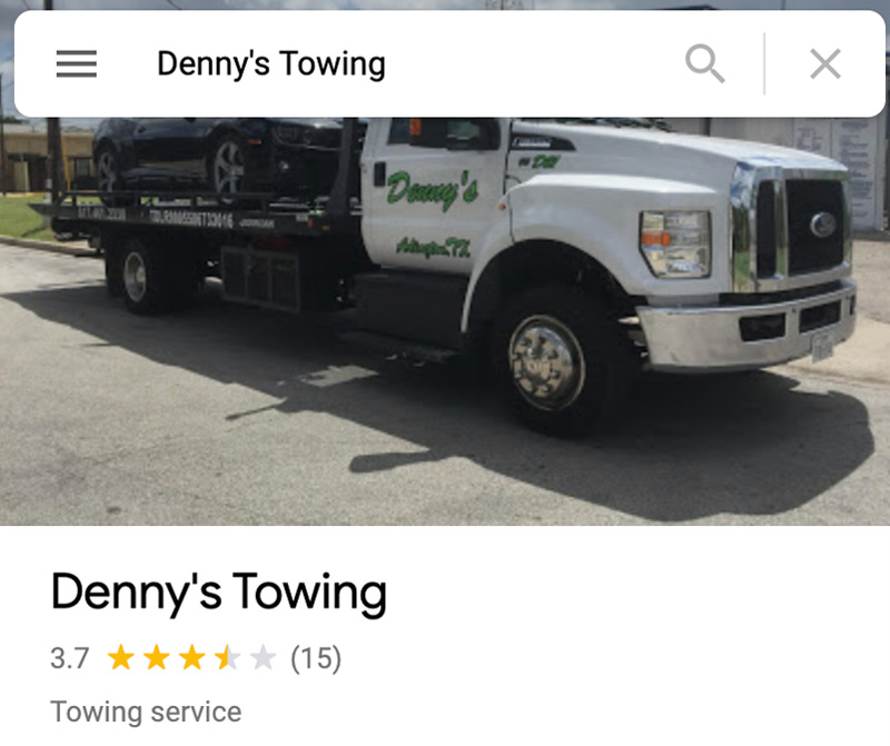 Dennys Towing Fort Worth Texas Location