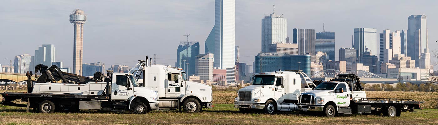 Dennys-Towing-Fort-Worth-Texas-Tow-Trucks-in-a-row