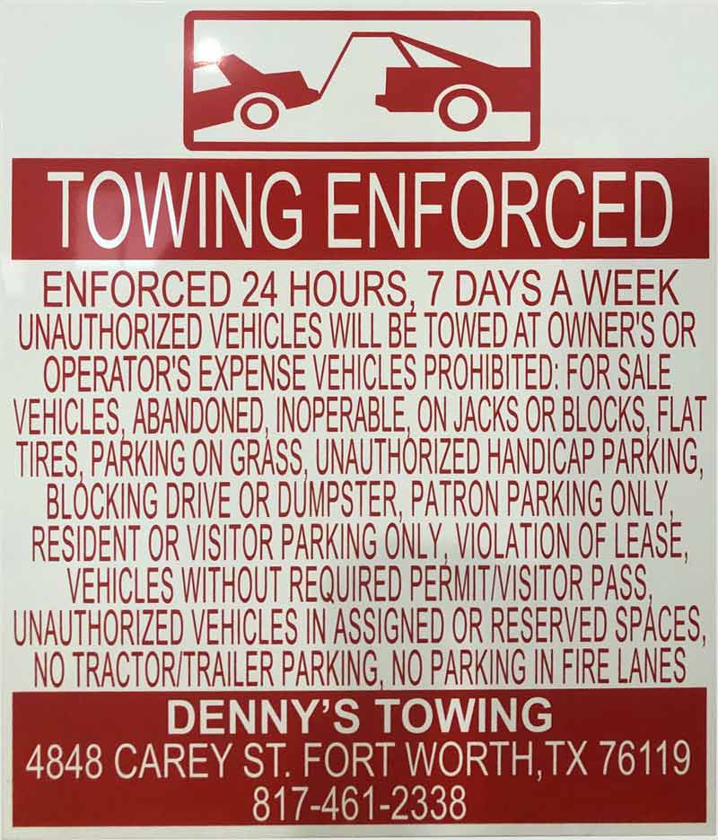 Parking-Enforcement-Fort-Worth-Texas-Sign