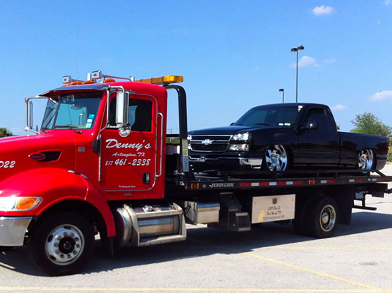 Flatbed-Towing-Fort-Worth-Texas-Dennys-Towing